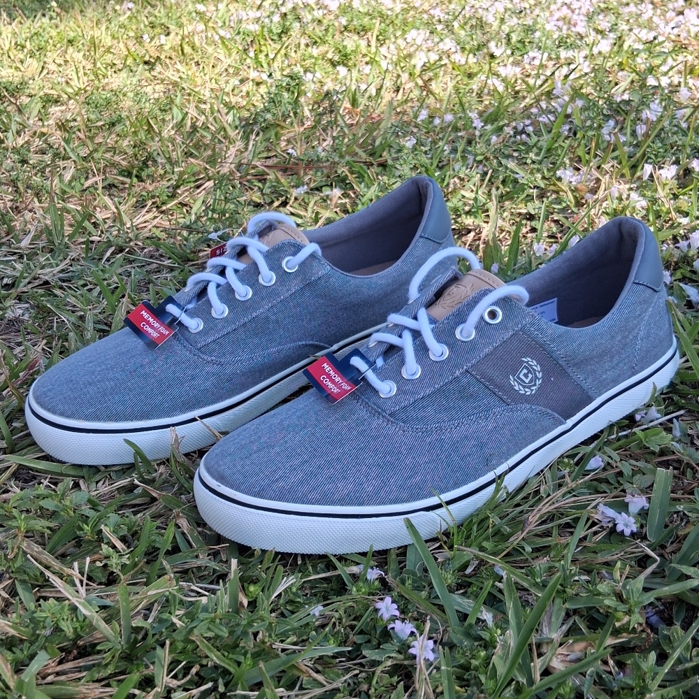 Chaps Men's Gray Canvas Sneakers - Picture 3 of 6